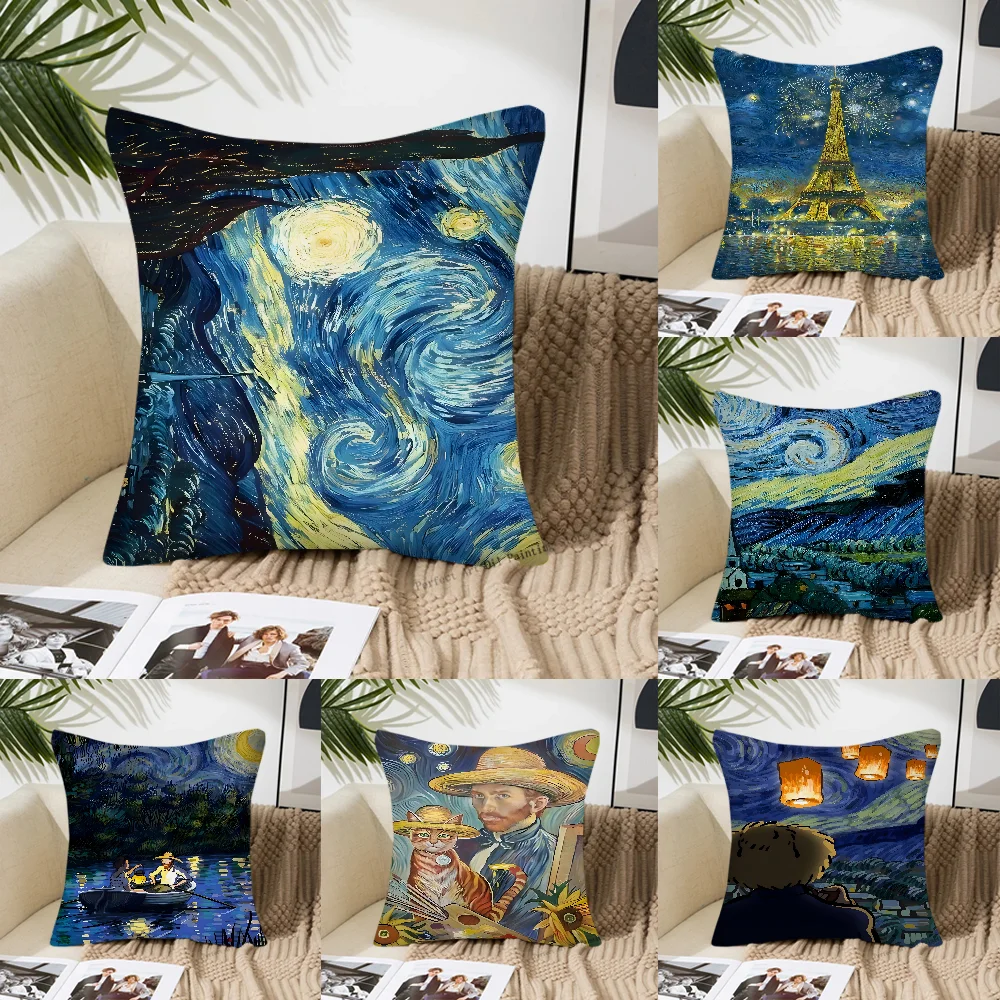 Art Painting Van Gogh Pillow Case Square Pillow Bedroom Sofa Leisure Comfort Cushion Car Living Room Home Decoration
Art Painting Van Gogh Pillow Case Square Pillow Bedroom Sofa Leisure Comfort Cushion Car Living Room Home Decoration