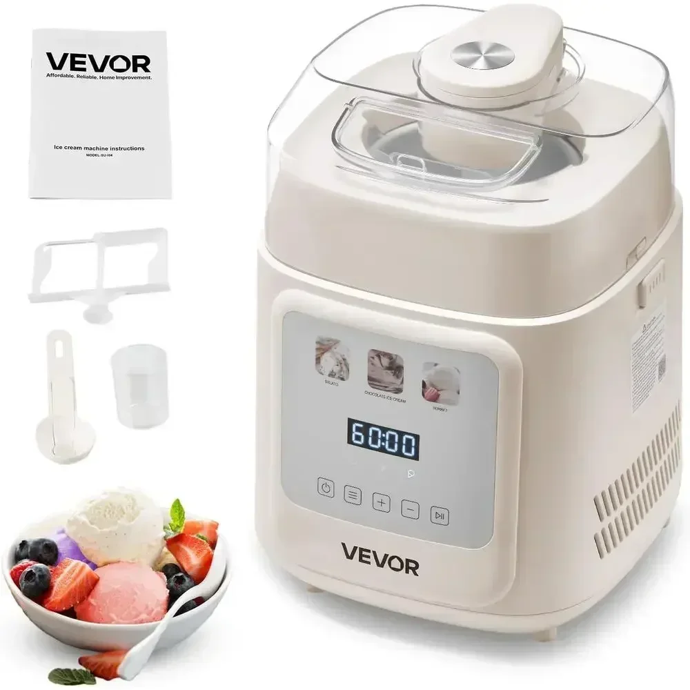 Compact 1-Quart Automatic Ice Cream and Frozen Yogurt Maker with Built-in Compressor
Compact 1-Quart Automatic Ice Cream and Frozen Yogurt Maker with Built-in Compressor