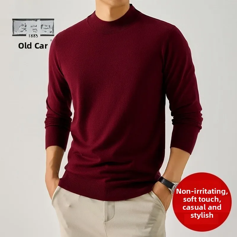 Casual Knitted f-High Collar Sweater Men's Faion Base irt Soft Polyester Viscose Nylon Aarned Fiber Coolmax Fabric
Casual Knitted f-High Collar Sweater Men's Faion Base irt Soft Polyester Viscose Nylon Aarned Fiber Coolmax Fabric