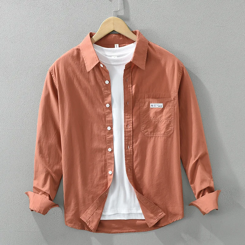 Retro Pure Cotton Long Sve irt Men's Spring New Sle Breathable Loose Casual Collar irt Bright Color for Daily Wear
Retro Pure Cotton Long Sve irt Men's Spring New Sle Breathable Loose Casual Collar irt Bright Color for Daily Wear