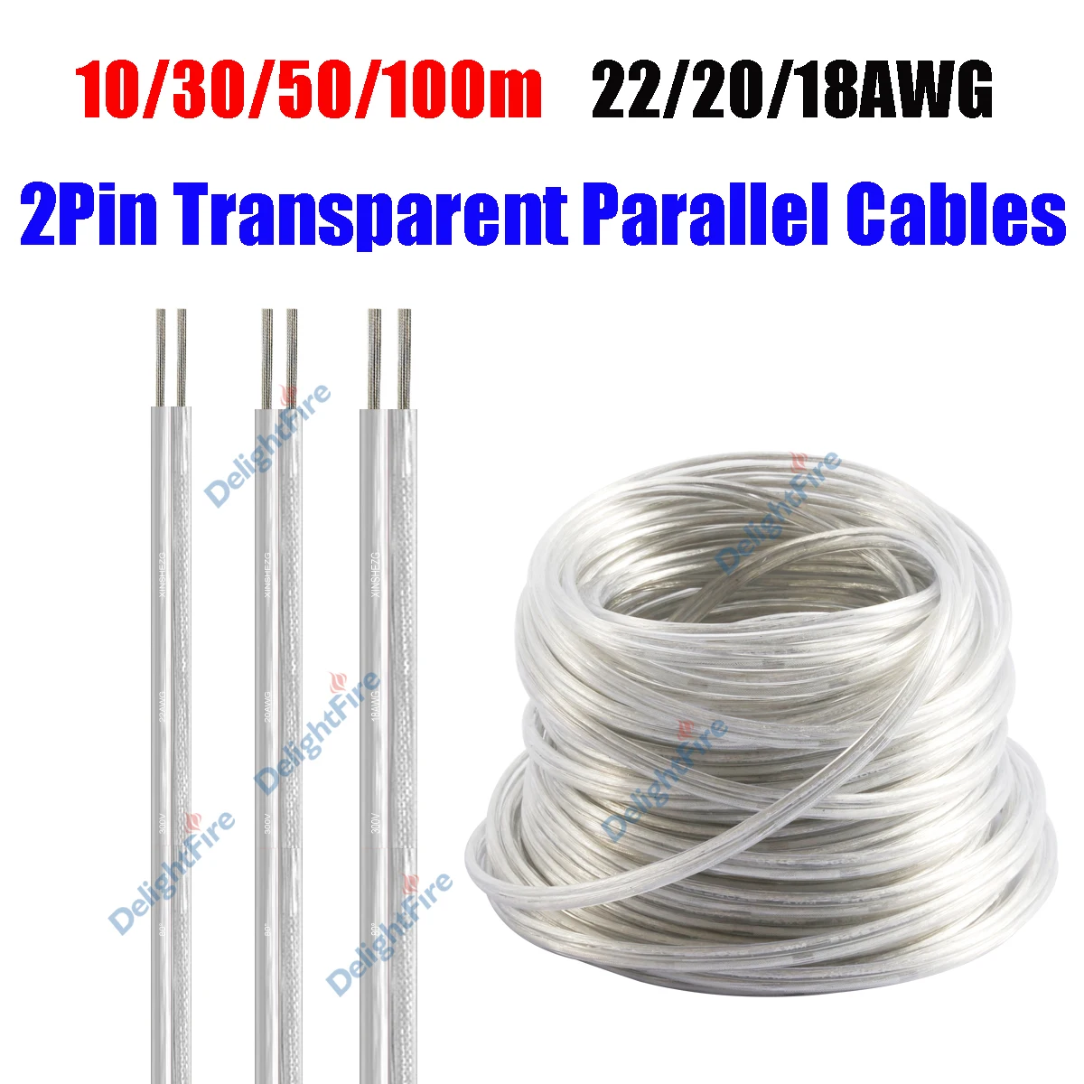 22 20 18 AWG 12V Parallel Cables 2 Pin Transparent Speaker Wire For LED Neon Light Headphone Audio Sound System Microphone Auto
22 20 18 AWG 12V Parallel Cables 2 Pin Transparent Speaker Wire For LED Neon Light Headphone Audio Sound System Microphone Auto