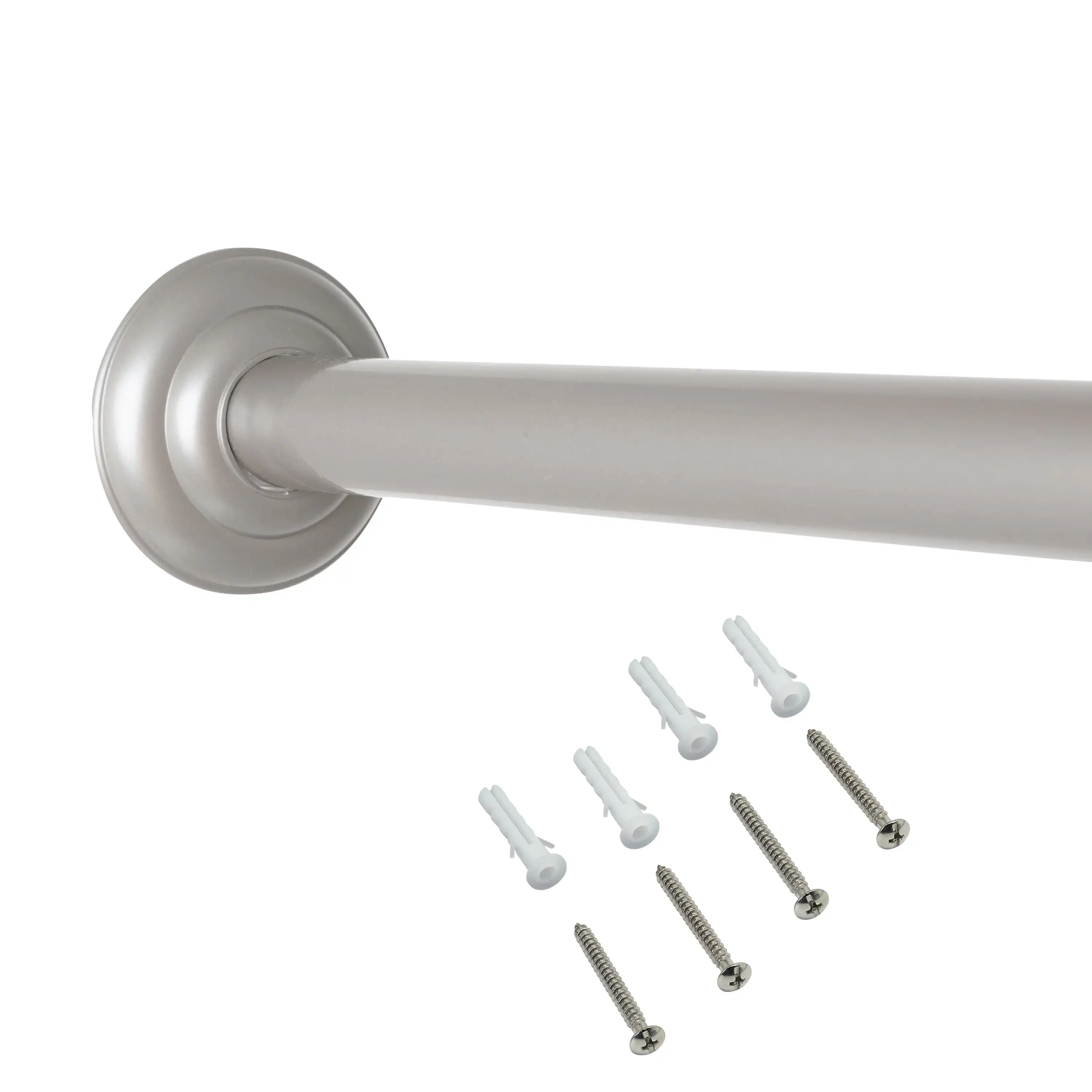 Wall-Mounted Metal Adjustable Shower Curtain Rod, 41" - 72", Need to Drill, Round, Nickel
Wall-Mounted Metal Adjustable Shower Curtain Rod, 41" - 72", Need to Drill, Round, Nickel