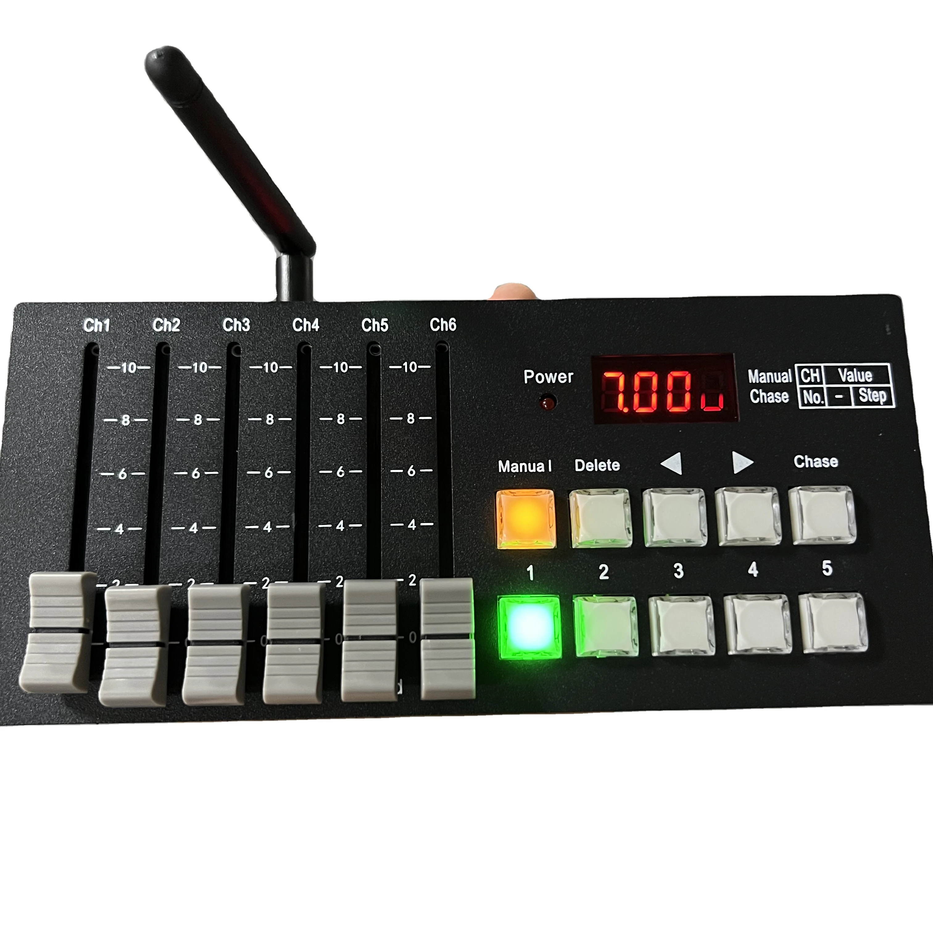 Wireless DMX controller with DJ device
Wireless DMX controller with DJ device