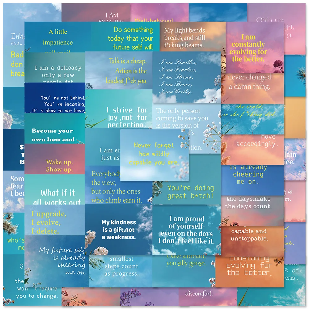 50Pcs Motivational Stickers Vision Board Decals For Laptop Scrapbook Luggage Guitar Helmet DIY Graffiti Aesthetic Stickers
50Pcs Motivational Stickers Vision Board Decals For Laptop Scrapbook Luggage Guitar Helmet DIY Graffiti Aesthetic Stickers