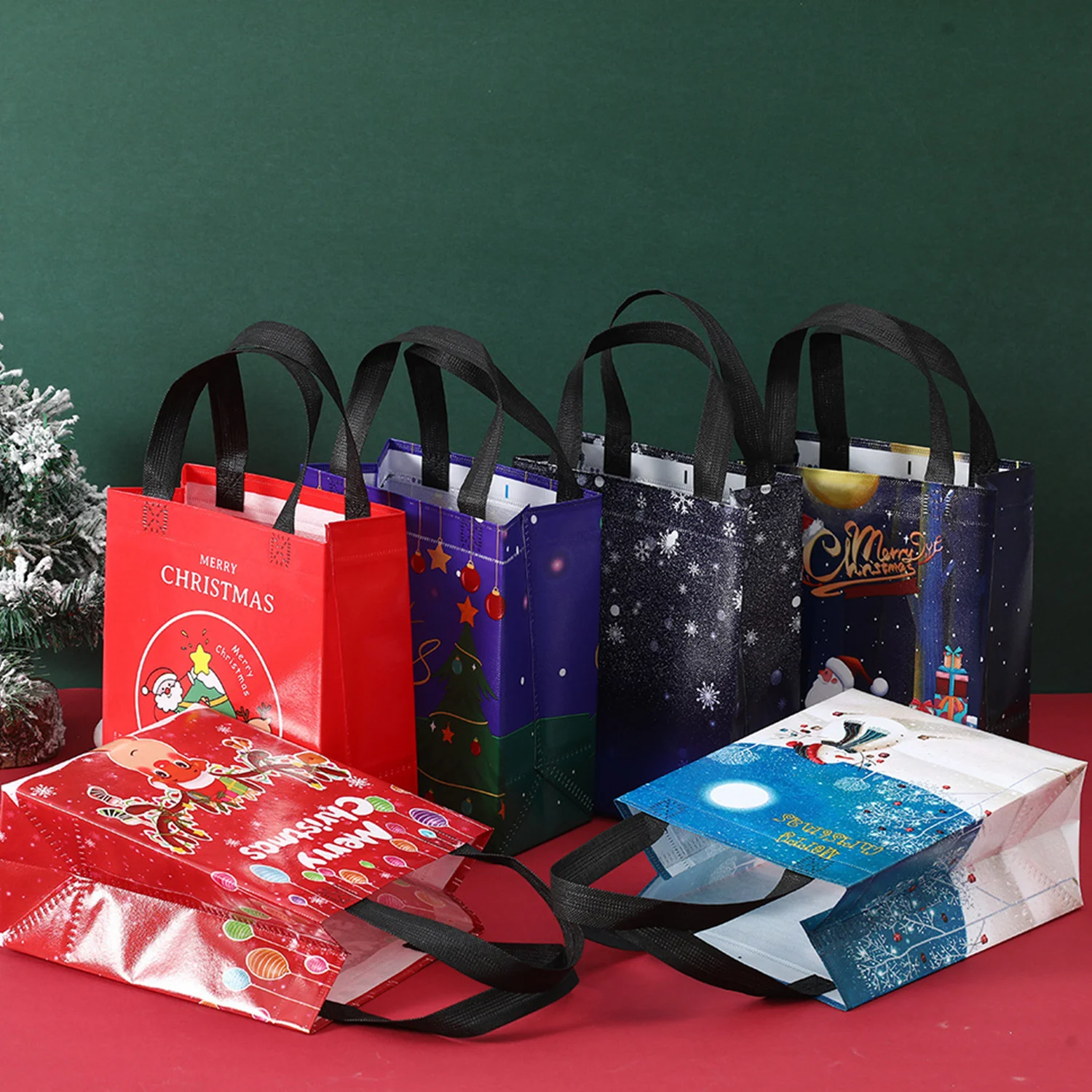 Christmas Gift Bags Santa Claus Elk Snowflake Print Handbag Xmas Gifts Wrapping Supplies Merry Christmas Tote Bags
Christmas Gift Bags Santa Claus Elk Snowflake Print Handbag Xmas Gifts Wrapping Supplies Merry Christmas Tote Bags