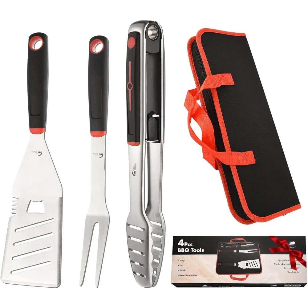 Набор инструментов для барбекю, сверхмощная лопаточка из нержавеющей стали, вилка и щипцы с портативной сумкой, необходимые аксессуары для барбекю на открытом воздухе Gr
Набор инструментов для барбекю, сверхмощная лопаточка из нержавеющей стали, вилка и щипцы с портативной сумкой, необходимые аксессуары для барбекю на открытом воздухе Gr