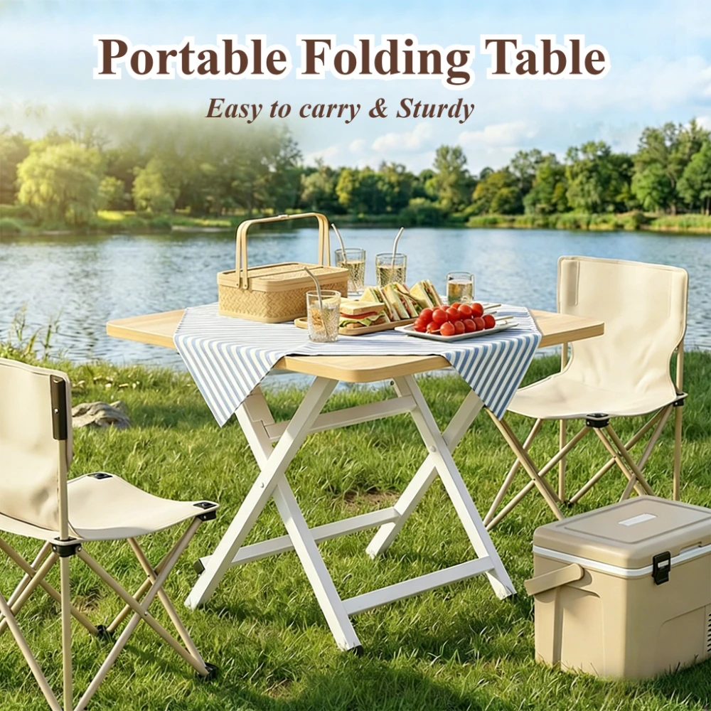 Heavy-Duty Dining Table Portable Folding Table Round Table Wood Table for Dorms, Home, Office, Apartments, Restaurants, Camping
Heavy-Duty Dining Table Portable Folding Table Round Table Wood Table for Dorms, Home, Office, Apartments, Restaurants, Camping
