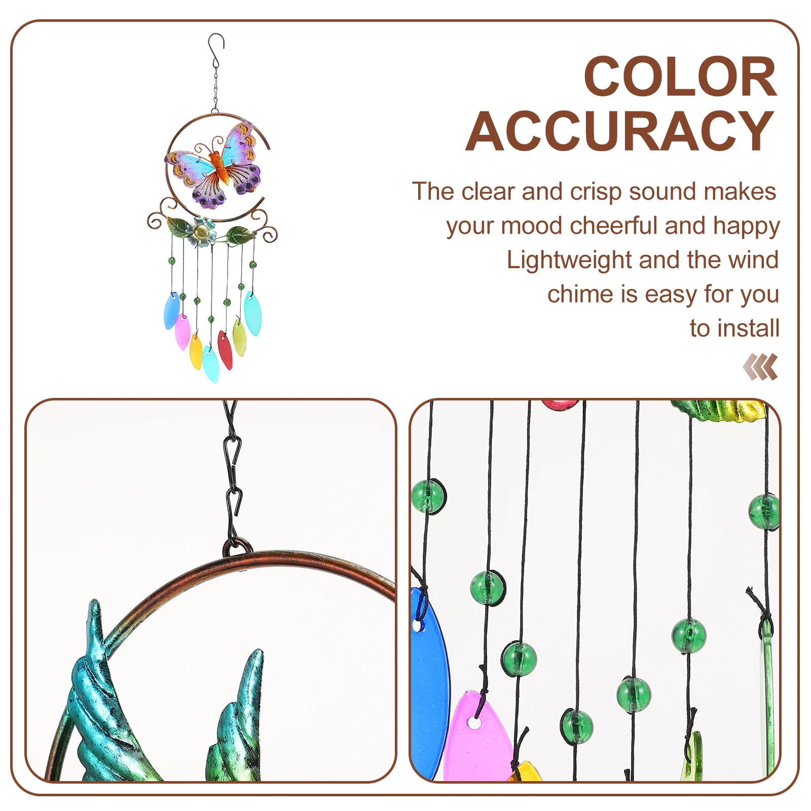 Metal Wind Hanging Decoration for Porch Living Room Garden Iron H Wind Chime Pendant Glass nament Gifts
Metal Wind Hanging Decoration for Porch Living Room Garden Iron H Wind Chime Pendant Glass nament Gifts