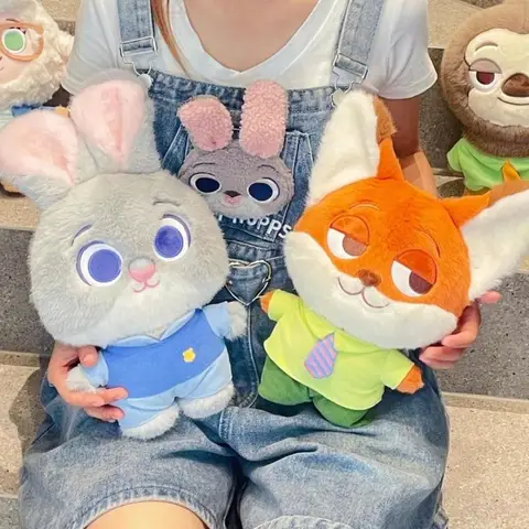 Disney Cute Nickelodeon Zootopia Plush Toy Cartoon Anime Fox Rabbit Plush Toy for Girlfriend Birthday Gift