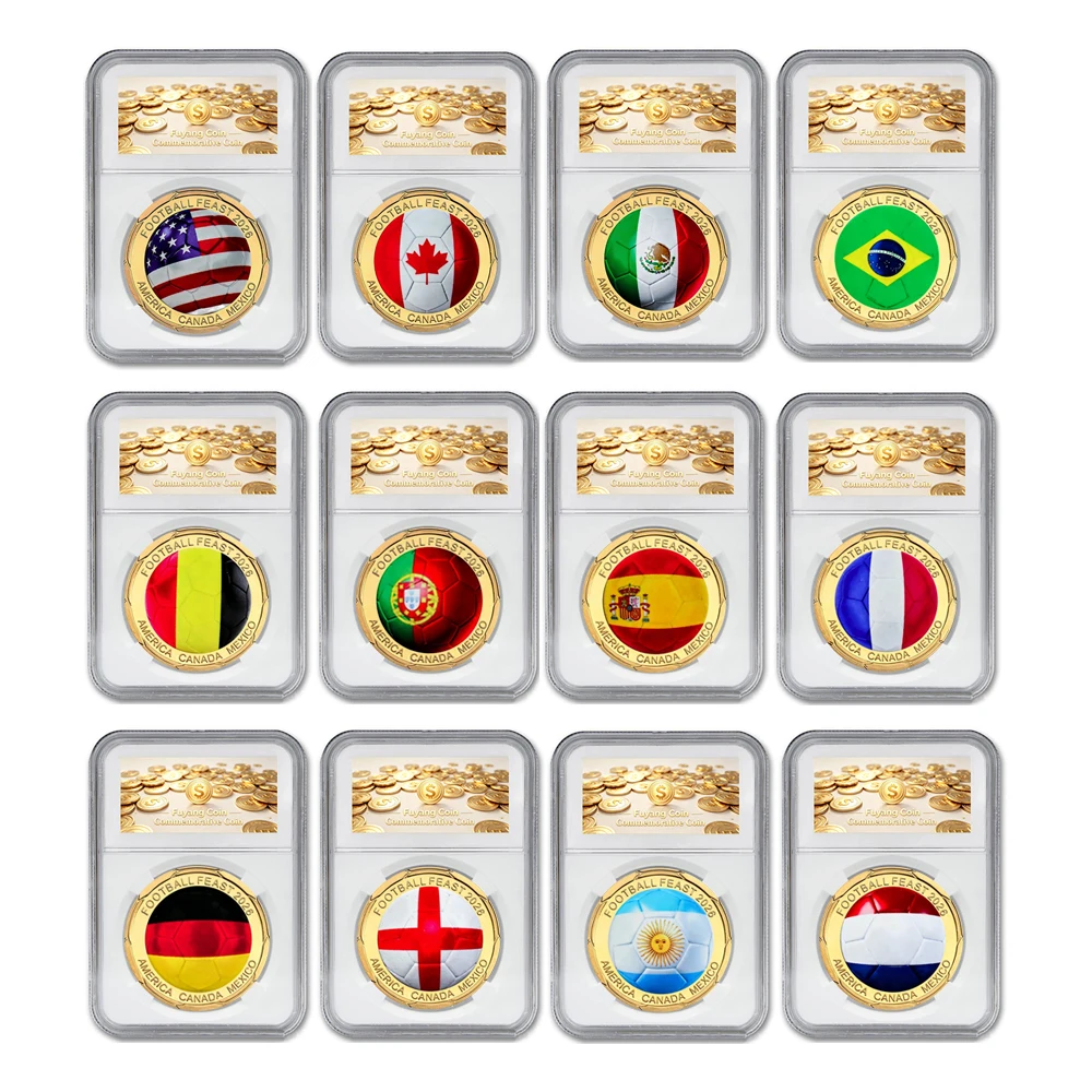2026 World Football Feast 12 National Teams 3D Gold Commemorative Coins US Canada Mexico Collectible Souvenir Gifts for Fans
2026 World Football Feast 12 National Teams 3D Gold Commemorative Coins US Canada Mexico Collectible Souvenir Gifts for Fans