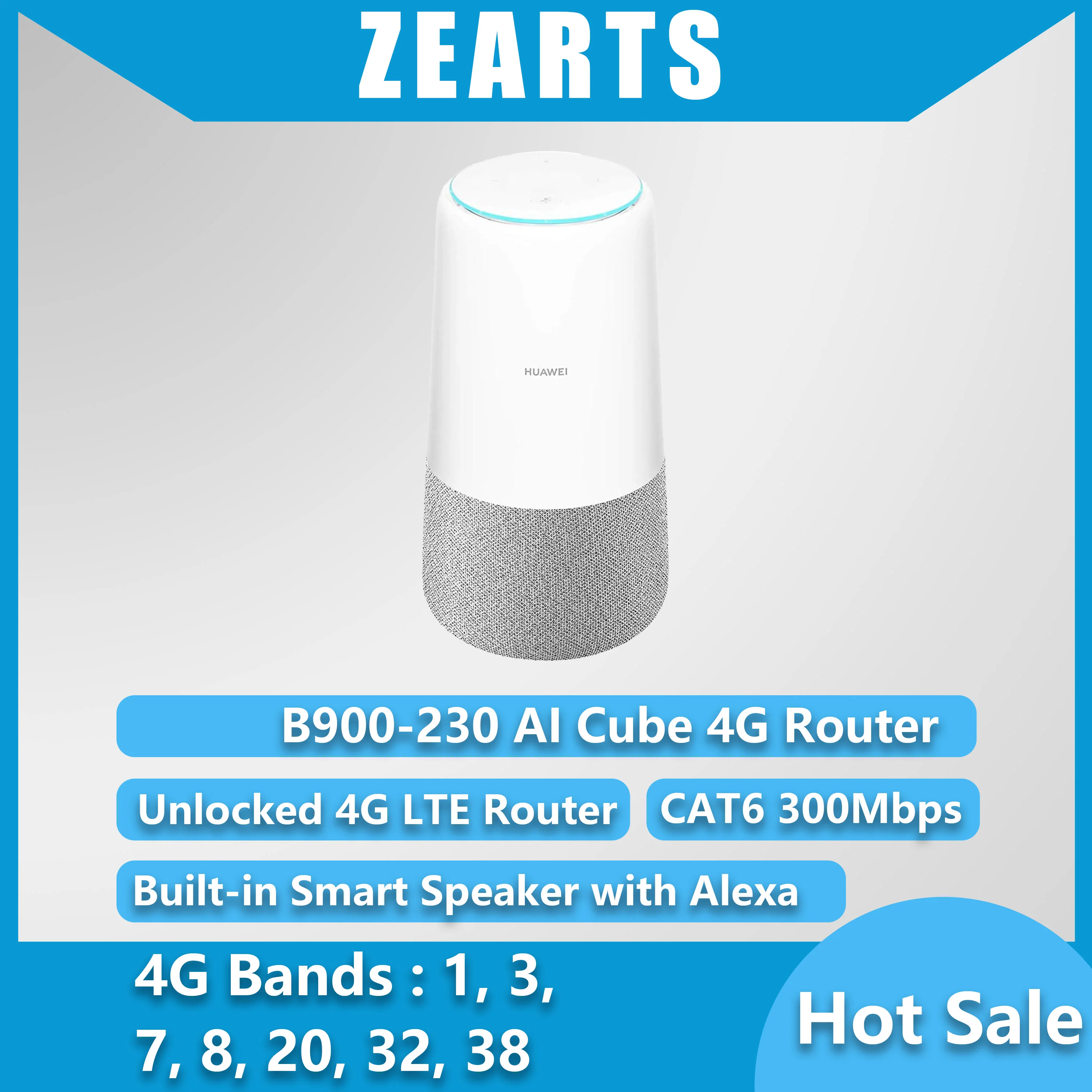 ZEARTS unlocked B900-230 AI Cube 4G Router LTE Cat 6 300Mbps Wireless Router(99%new)
ZEARTS unlocked B900-230 AI Cube 4G Router LTE Cat 6 300Mbps Wireless Router(99%new)