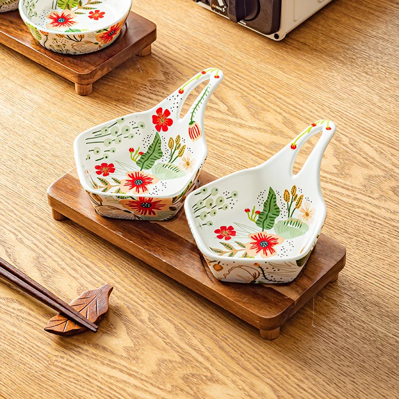 Colorful Cloud Flower Ceramic Dipping Dish with Handle Snack Plate Sauce Bowl
Colorful Cloud Flower Ceramic Dipping Dish with Handle Snack Plate Sauce Bowl