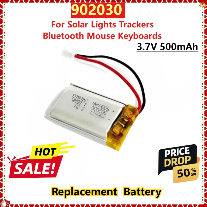 902030 Lipo Polymer 092030 102030 for Solar Lights Trackers Bluetooth Mouse Keyboards New Digital Battery 3.7V 500mAh
902030 Lipo Polymer 092030 102030 for Solar Lights Trackers Bluetooth Mouse Keyboards New Digital Battery 3.7V 500mAh