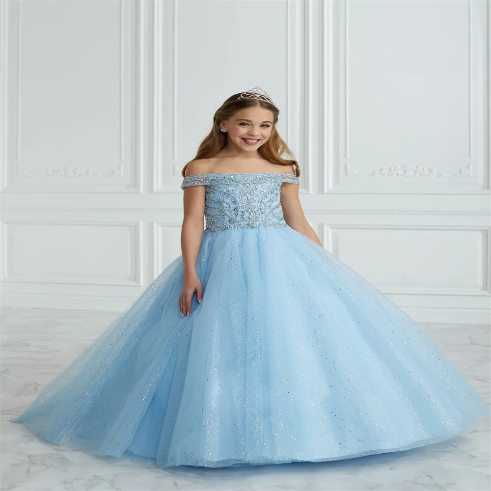 New Sparkling Off-the-shoulder Flower Girl Dress Birthday Baptism Formal Dress Event First Communion Princess Beautiful Kids
New Sparkling Off-the-shoulder Flower Girl Dress Birthday Baptism Formal Dress Event First Communion Princess Beautiful Kids