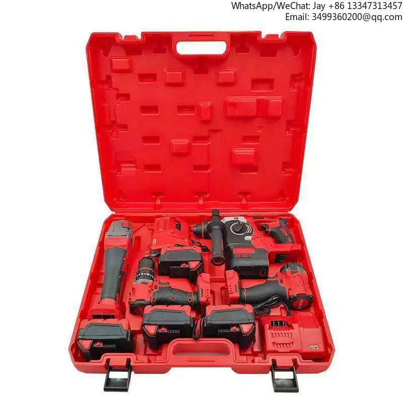 Combination Set Lithium Battery Electric Drill Electric Hammer Angle Grinder Electric Wrench Lithium Battery Power Tool Set
Combination Set Lithium Battery Electric Drill Electric Hammer Angle Grinder Electric Wrench Lithium Battery Power Tool Set