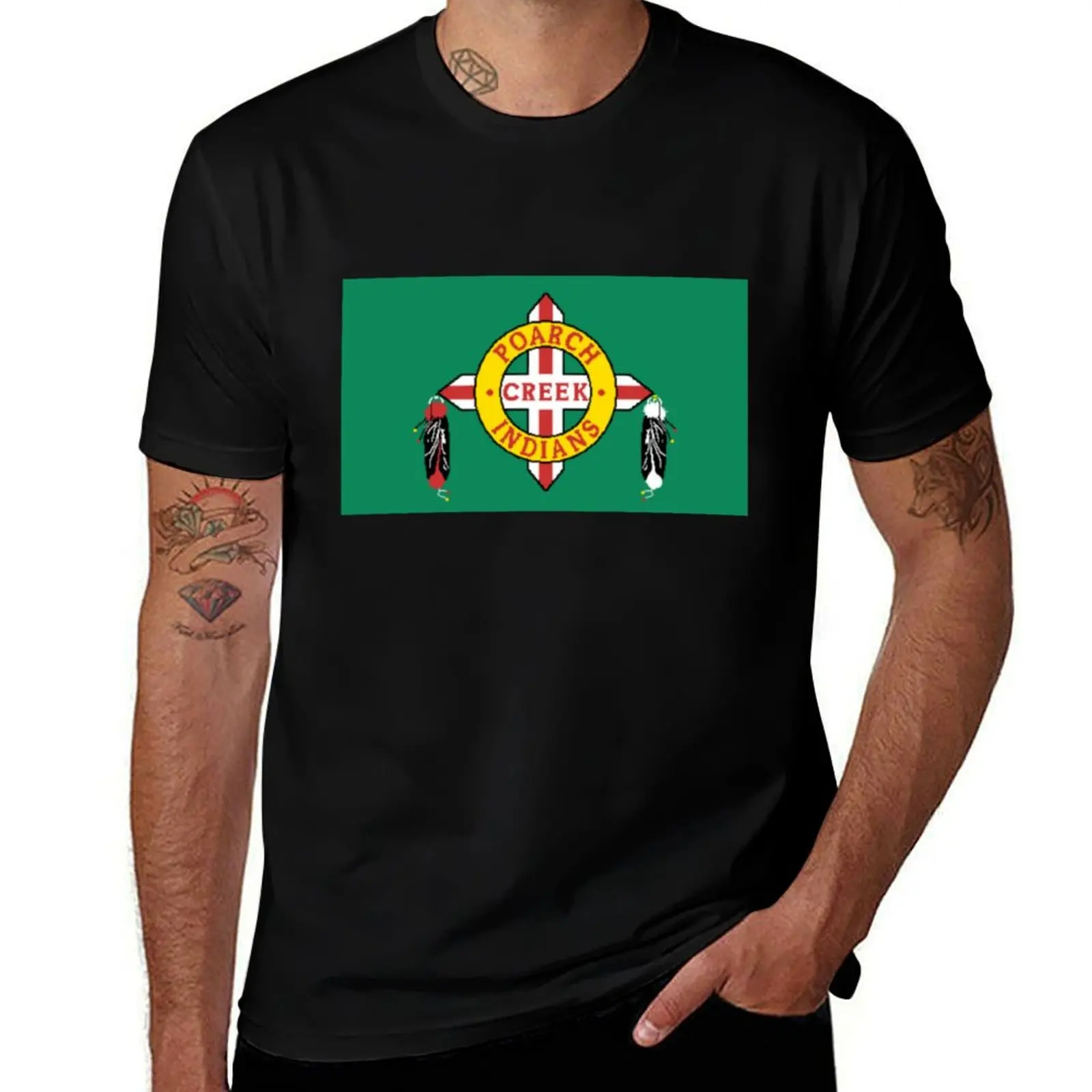 Flag of the Poarch Band of Creek Indians T-Shirt t shirt for man t shirts for man slim fit T-shirt
Flag of the Poarch Band of Creek Indians T-Shirt t shirt for man t shirts for man slim fit T-shirt