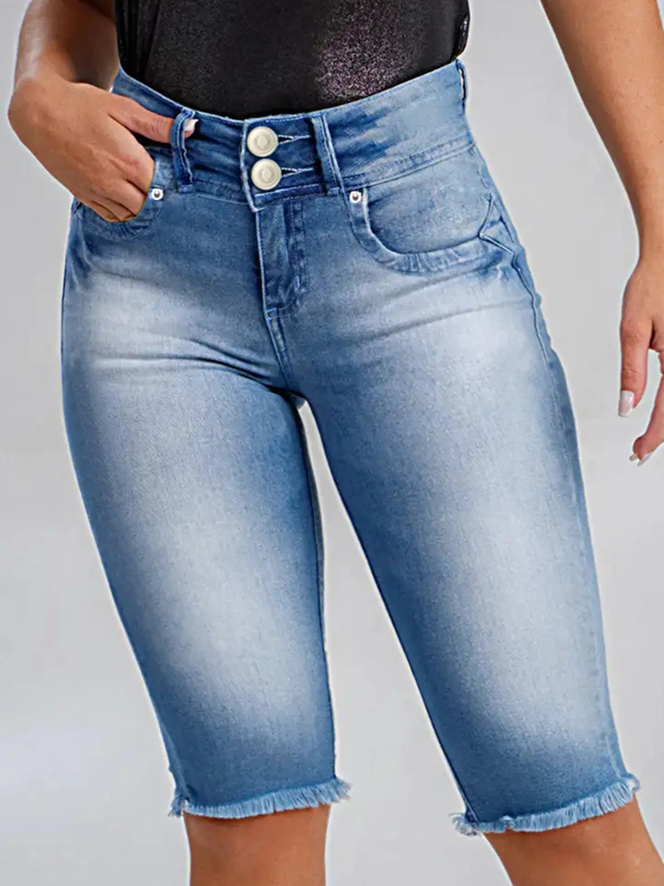 Bottom Denims Women Short Pants Slim Fit Shorts Washing High Waist Elegant Casual Lady Jeans Pant Office Lady Pocket Summer
Bottom Denims Women Short Pants Slim Fit Shorts Washing High Waist Elegant Casual Lady Jeans Pant Office Lady Pocket Summer