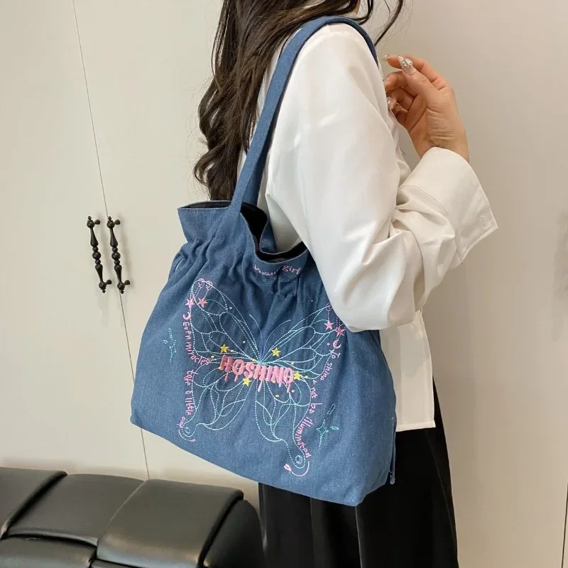 Leisure Denim Sewing Thread Shoulder Bags Women's Bags Large Capacity 2025 Large Capacity High Quality Basic Style Tote Bags
Leisure Denim Sewing Thread Shoulder Bags Women's Bags Large Capacity 2025 Large Capacity High Quality Basic Style Tote Bags