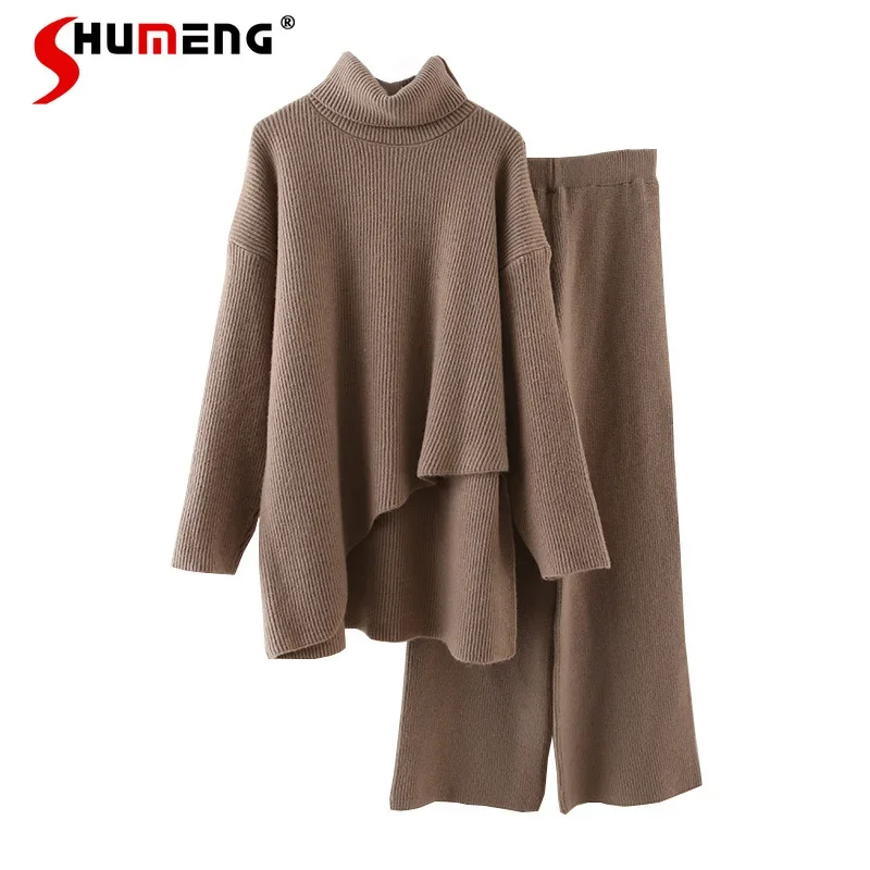 2023 Fall Suit Loose Versatile Fashion High Collar Sweater Suit Slimming Solid Color Loose Two Piece Sets Outfits Y2k Clothes
2023 Fall Suit Loose Versatile Fashion High Collar Sweater Suit Slimming Solid Color Loose Two Piece Sets Outfits Y2k Clothes