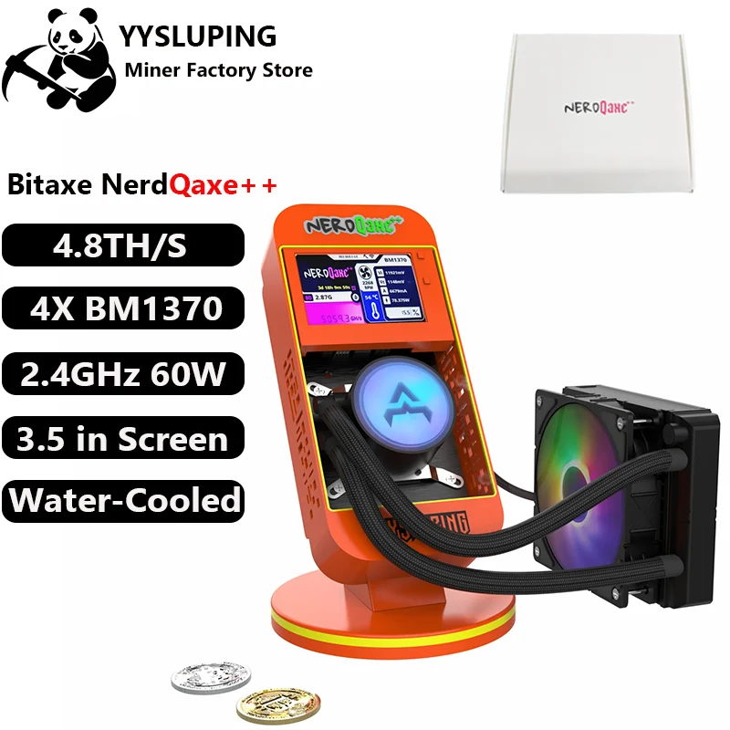 Bitaxe NerdQaxe++ 4.8TH/s 68W Solo BTC Miner, 4XBM1370 ASIC Chips 2.4G WiFi Open-Source Low Power Stable Bitcoin Mining Machine
Bitaxe NerdQaxe++ 4.8TH/s 68W Solo BTC Miner, 4XBM1370 ASIC Chips 2.4G WiFi Open-Source Low Power Stable Bitcoin Mining Machine
