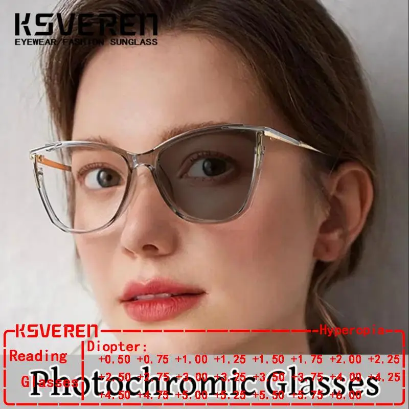 Fashion Cat Eye Reading Glasses Blue Light Blocking Woman Versatile Photochromic Prescription Glasses Optical Glasses Sunglasses
Fashion Cat Eye Reading Glasses Blue Light Blocking Woman Versatile Photochromic Prescription Glasses Optical Glasses Sunglasses