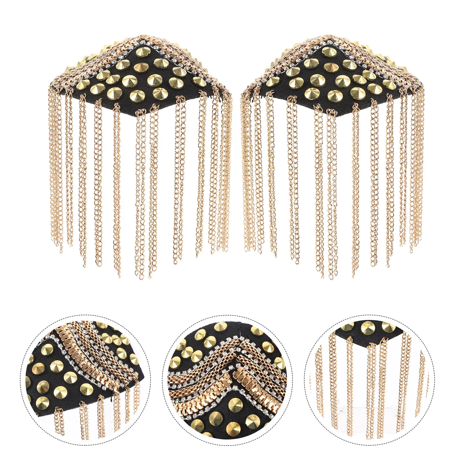 1 Pair Tassel Rivet Board Costume Military Style Fashionable Decor Shoulder Board Gold Durable Tassel Shoulder Mark For Men
1 Pair Tassel Rivet Board Costume Military Style Fashionable Decor Shoulder Board Gold Durable Tassel Shoulder Mark For Men