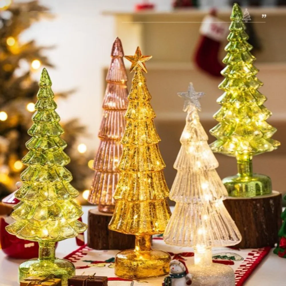 Luminous Glass Christmas LED Lights Glitter Xmas Ornaments Christmas Tree Nightlight Desktop Lamp Atmosphere
Luminous Glass Christmas LED Lights Glitter Xmas Ornaments Christmas Tree Nightlight Desktop Lamp Atmosphere