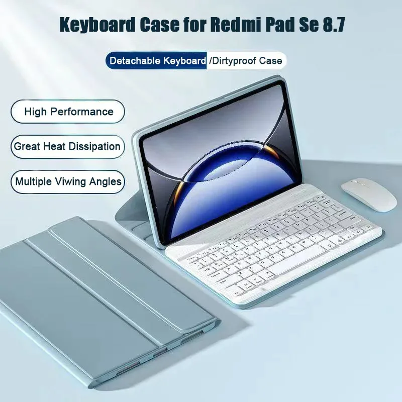 For Redmi pad SE 8.7 inch Case with Bluetooth Keyboard,Detachable Wireless Keyboard+Tablet Cover Redmi K pad 8.8 SE 8.7" Funda
For Redmi pad SE 8.7 inch Case with Bluetooth Keyboard,Detachable Wireless Keyboard+Tablet Cover Redmi K pad 8.8 SE 8.7" Funda