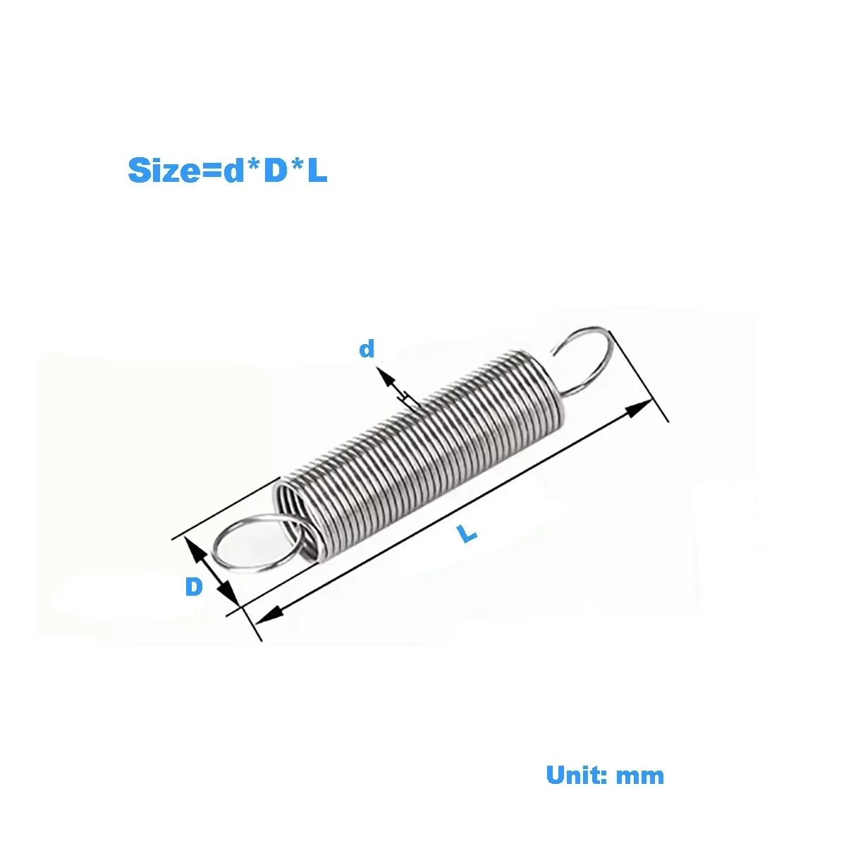304 Stainless Steel Tension Spring / Tension Tension Hook Spring
304 Stainless Steel Tension Spring / Tension Tension Hook Spring