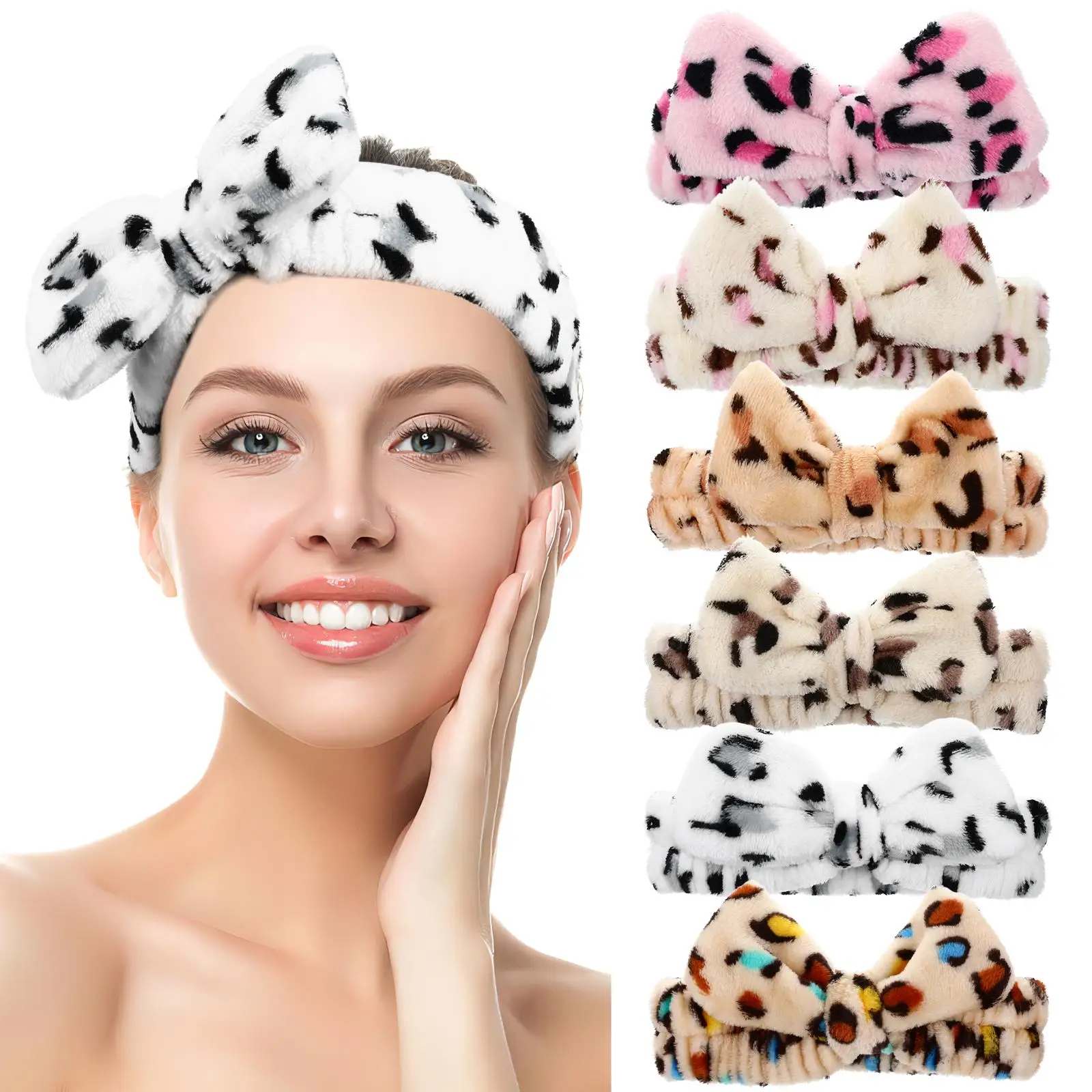 6 Pcs Headbands Spa Facial Cute Makeup Coral Fleece Leopard Print Bowknot Hair Accessories Women Shower Face Wash Stylish Cozy
6 Pcs Headbands Spa Facial Cute Makeup Coral Fleece Leopard Print Bowknot Hair Accessories Women Shower Face Wash Stylish Cozy