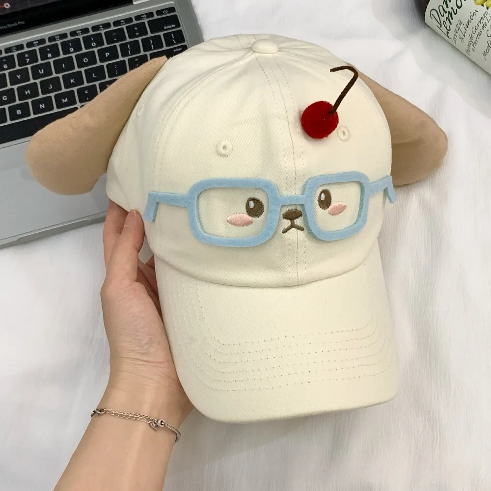 Fashion Sunscreen Cherry Dog Baseball Cap Peaked Cartoon Glasses Puppy Cap Cute Cotton Puppy Hat with Ears Streetwear
Fashion Sunscreen Cherry Dog Baseball Cap Peaked Cartoon Glasses Puppy Cap Cute Cotton Puppy Hat with Ears Streetwear