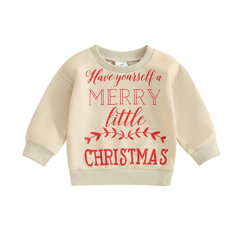 Toddler Baby Christmas Sweatshirt Letter Print Long Sleeve Round Neck Pullover Loose Tops
Toddler Baby Christmas Sweatshirt Letter Print Long Sleeve Round Neck Pullover Loose Tops