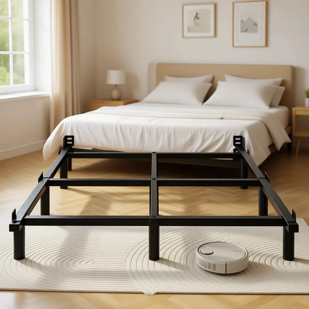Seven Inch Metal Bed Frame Heavy Duty Nine Leg Base for Box Spring and Mattress Noise Free Easy Assembly Black
Seven Inch Metal Bed Frame Heavy Duty Nine Leg Base for Box Spring and Mattress Noise Free Easy Assembly Black