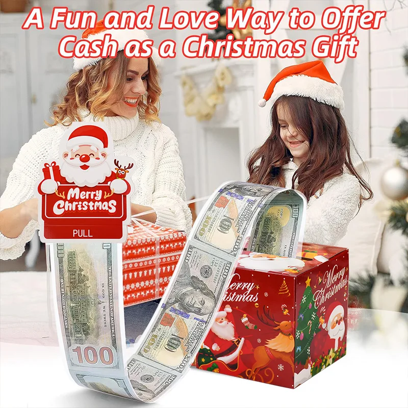 Christmas Money Box for Cash Gift Pull Out Money Storage Hoder with 52 Transparent Bags Kids Adults Christmas Gift DIY Surprise
Christmas Money Box for Cash Gift Pull Out Money Storage Hoder with 52 Transparent Bags Kids Adults Christmas Gift DIY Surprise