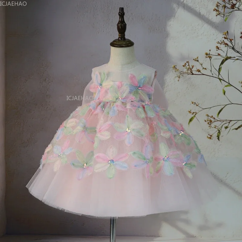 Princess Party Children Girls Dress 3D Flower Birthday Gown Large Bow Flower Girl Communion Dress for Kids Summer Costume Eid
Princess Party Children Girls Dress 3D Flower Birthday Gown Large Bow Flower Girl Communion Dress for Kids Summer Costume Eid