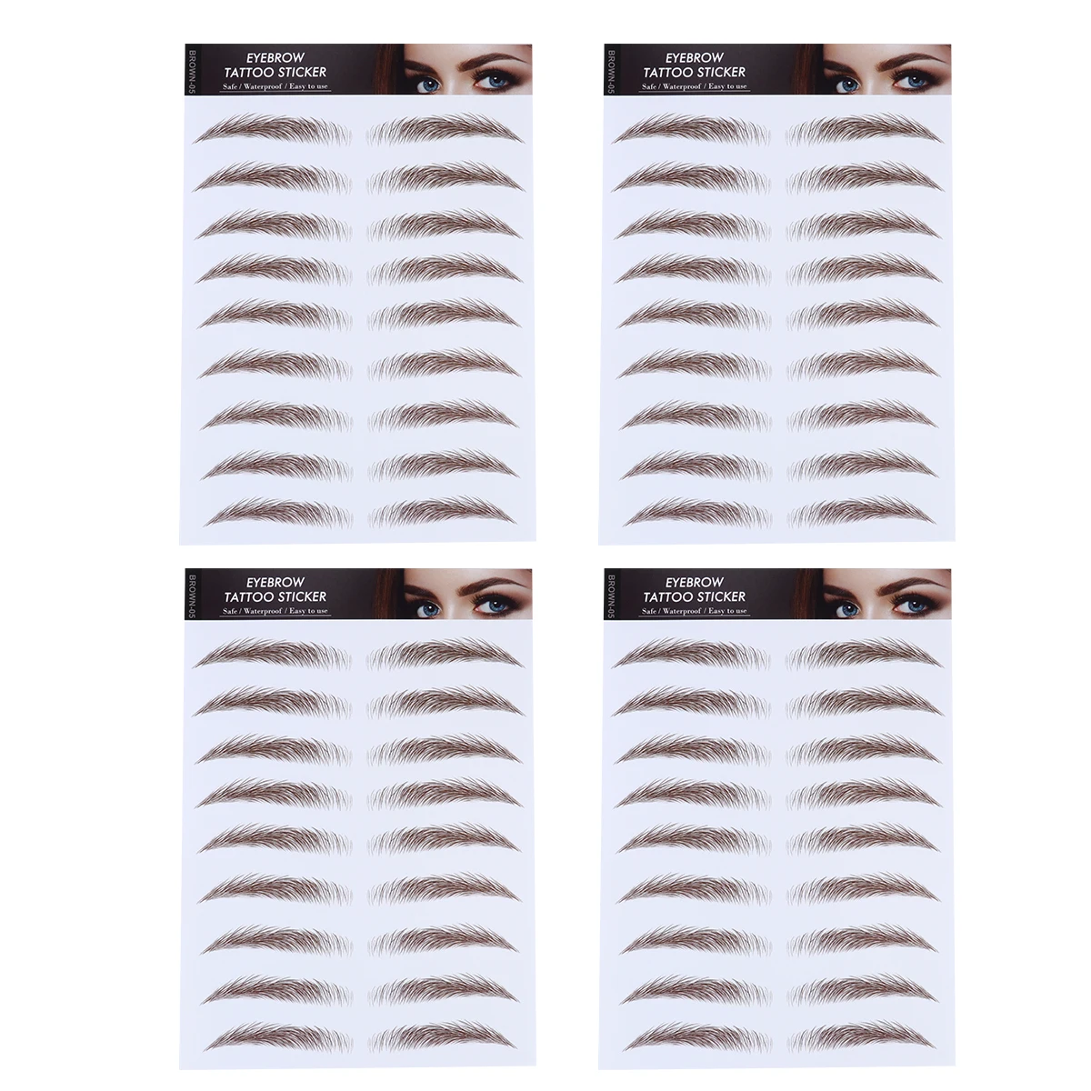 4pcs 6D Fake Waterproof Reusable Eyebrow Transfer Stickers For Female Straight Shapes Eyebrow Tools Cosmetics Tattoo
4pcs 6D Fake Waterproof Reusable Eyebrow Transfer Stickers For Female Straight Shapes Eyebrow Tools Cosmetics Tattoo