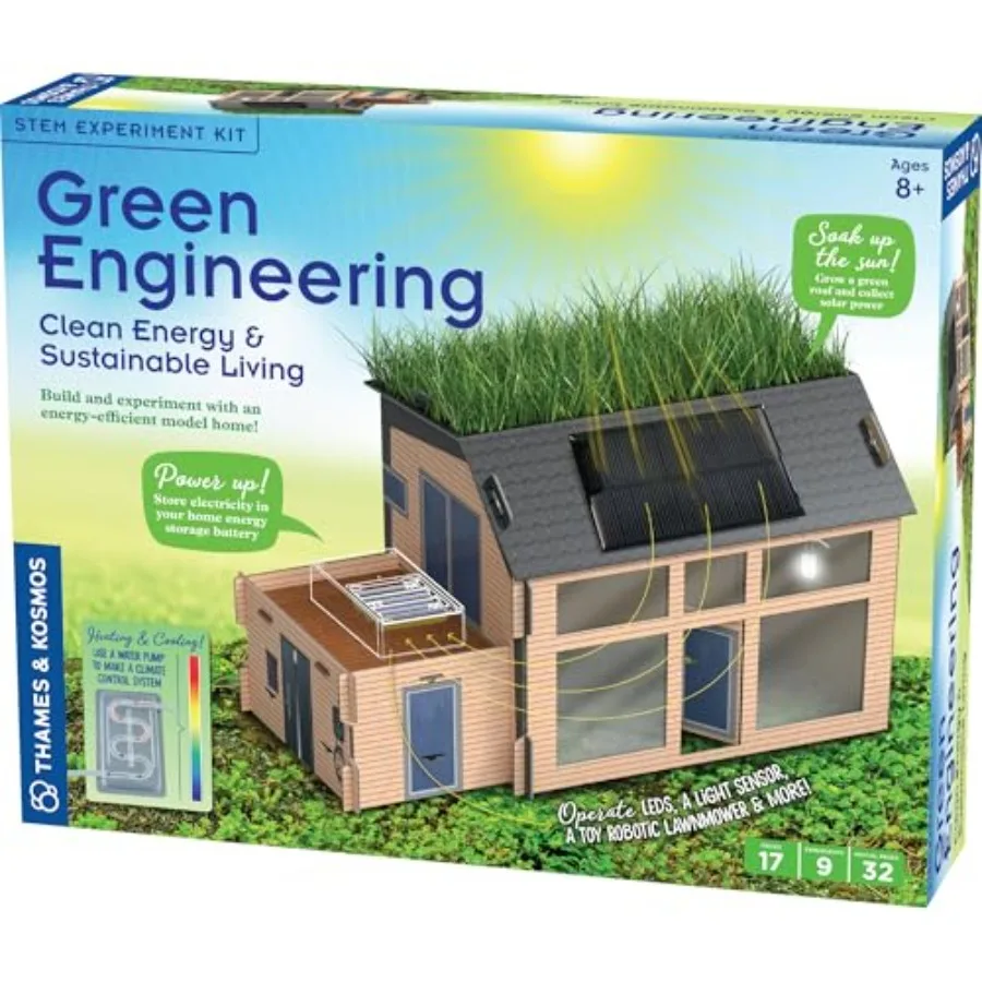 Classroom STEM kit: green engineering model home with solar panel, LEDs, sensors; energy-efficient design, sustainable living,
Classroom STEM kit: green engineering model home with solar panel, LEDs, sensors; energy-efficient design, sustainable living,