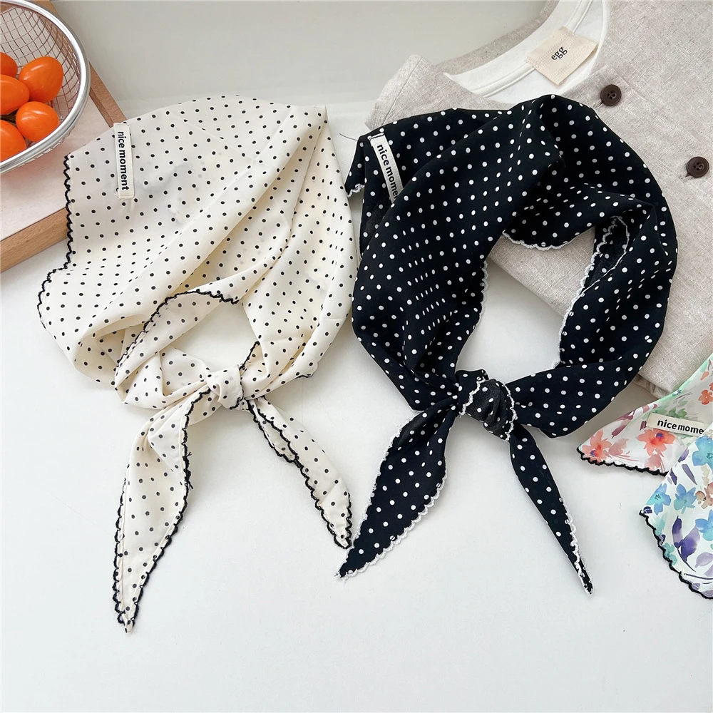 Retro Polka Dot Floral Triangle Headscarf Women Lace Neck Scarf Headband Korean Pastoral Headwrap Summer Sunscreen Hair Scarf
Retro Polka Dot Floral Triangle Headscarf Women Lace Neck Scarf Headband Korean Pastoral Headwrap Summer Sunscreen Hair Scarf