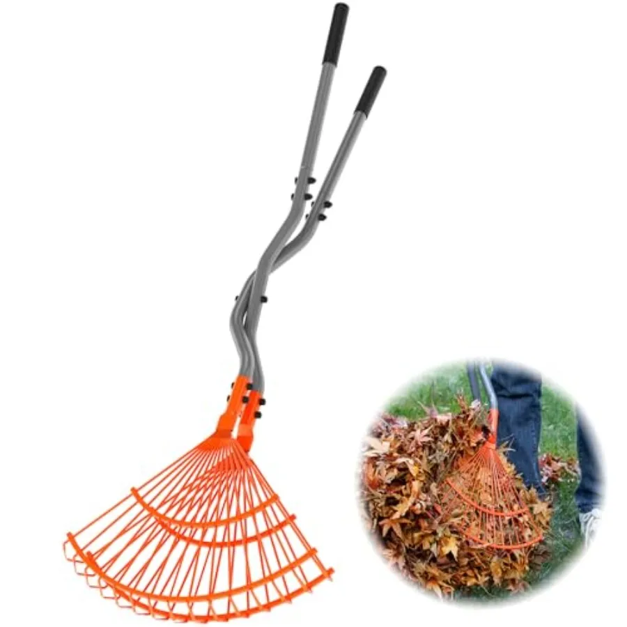 Rake for Leaves Heavy Duty Leaf Picker Upper and Leaves Scooper Leaf Grabber with Long Steel Handle Multi-Use Garden Claw and H
Rake for Leaves Heavy Duty Leaf Picker Upper and Leaves Scooper Leaf Grabber with Long Steel Handle Multi-Use Garden Claw and H