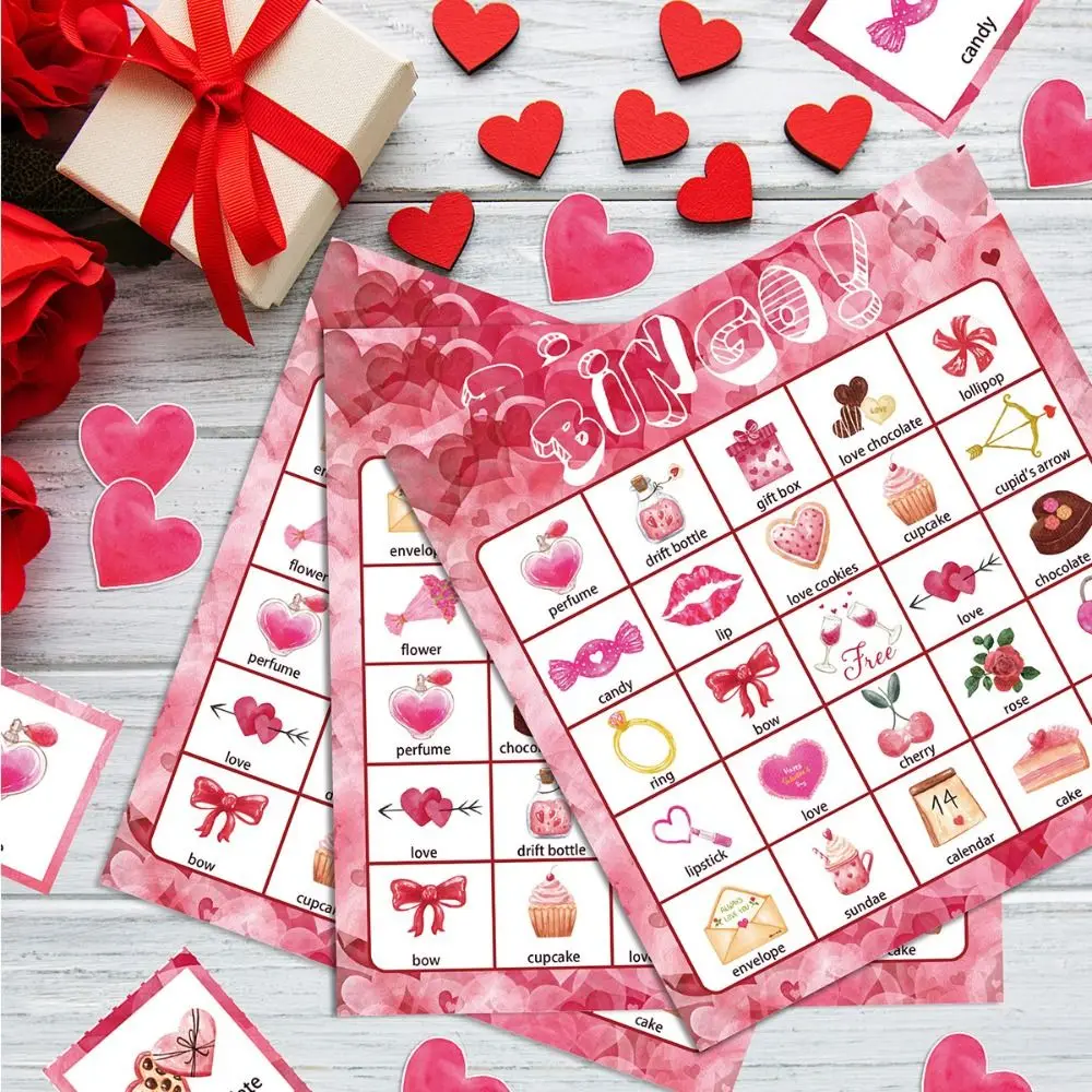 38pcs/set Multiplayer Game Valentines Bingo Game Cards Romantic Themed Design Easy to Learn & Play Valentines Crafts for Kids
38pcs/set Multiplayer Game Valentines Bingo Game Cards Romantic Themed Design Easy to Learn & Play Valentines Crafts for Kids