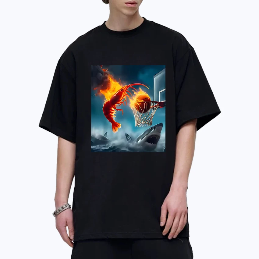Harajuku Shrimp Dunking on Shark Fishing Meme Graphics T shirt Men Women vintage Funny Top Unisex Cotton short sleeve T-shirts
Harajuku Shrimp Dunking on Shark Fishing Meme Graphics T shirt Men Women vintage Funny Top Unisex Cotton short sleeve T-shirts