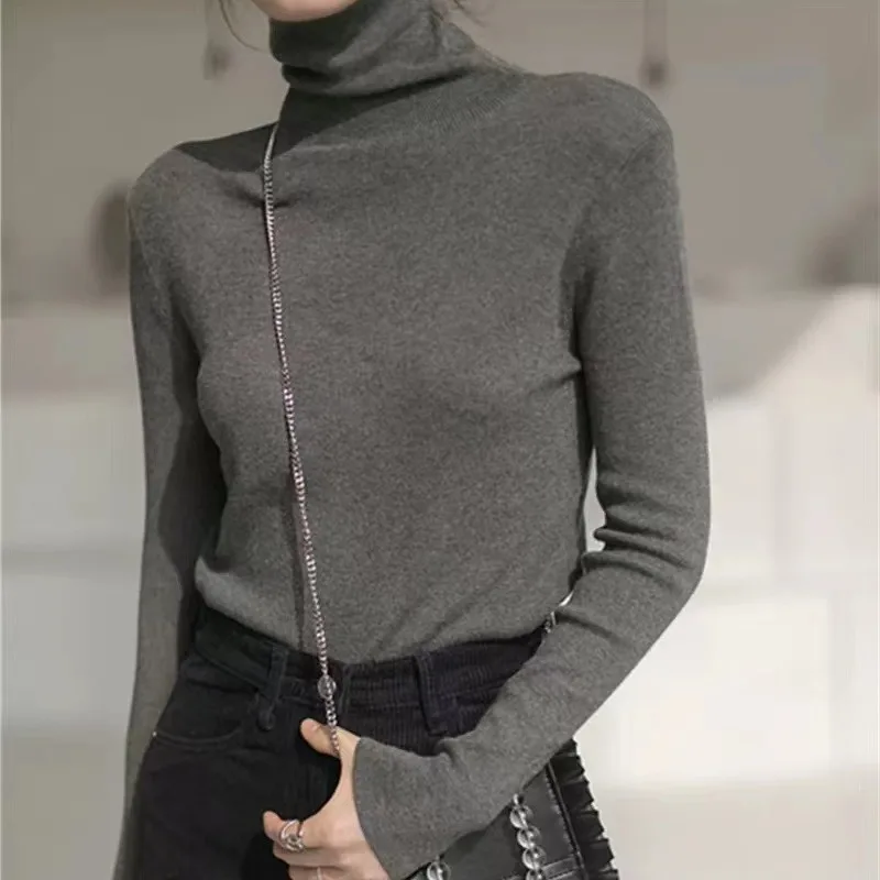 Autumn and Winter Casual Elegant Turtleneck Warm Basic Inner Sweater Women New Korean Slim Fit Pullover Knitted Lady Tops 31250
Autumn and Winter Casual Elegant Turtleneck Warm Basic Inner Sweater Women New Korean Slim Fit Pullover Knitted Lady Tops 31250