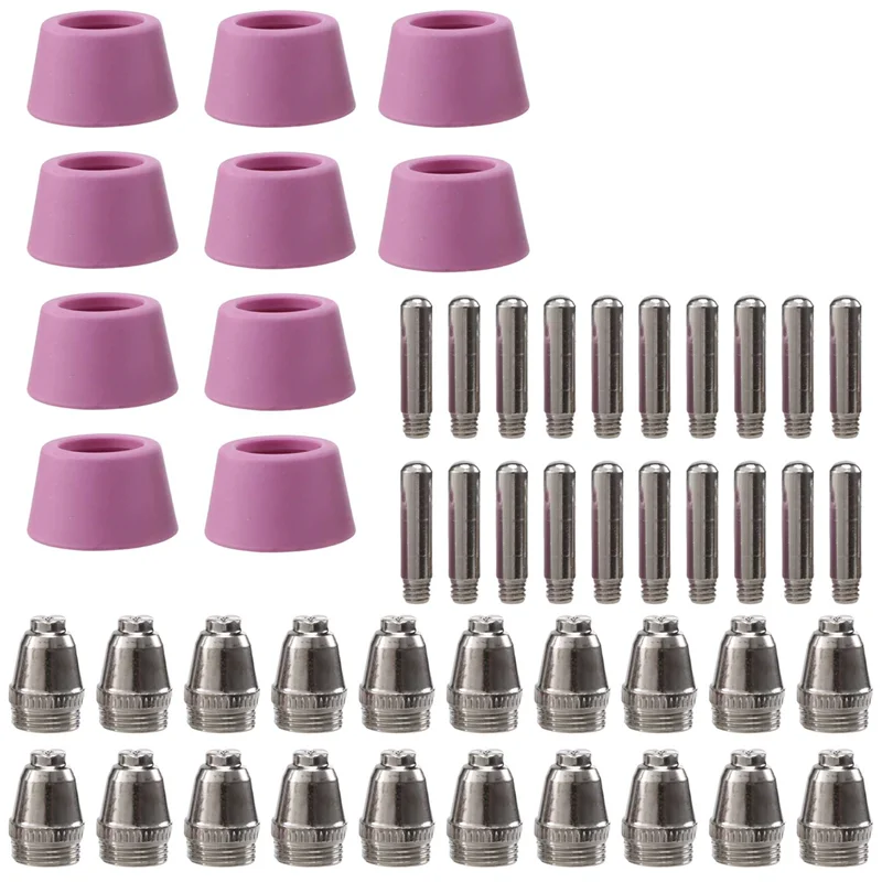 50Pcs Plasma Cutter Torch Consumables Electrode Nozzles Cups Kit For AG-60 SG-55 WSD-60 Fit CUT-60 LGK-60 Plasma Cutter-AA26
50Pcs Plasma Cutter Torch Consumables Electrode Nozzles Cups Kit For AG-60 SG-55 WSD-60 Fit CUT-60 LGK-60 Plasma Cutter-AA26