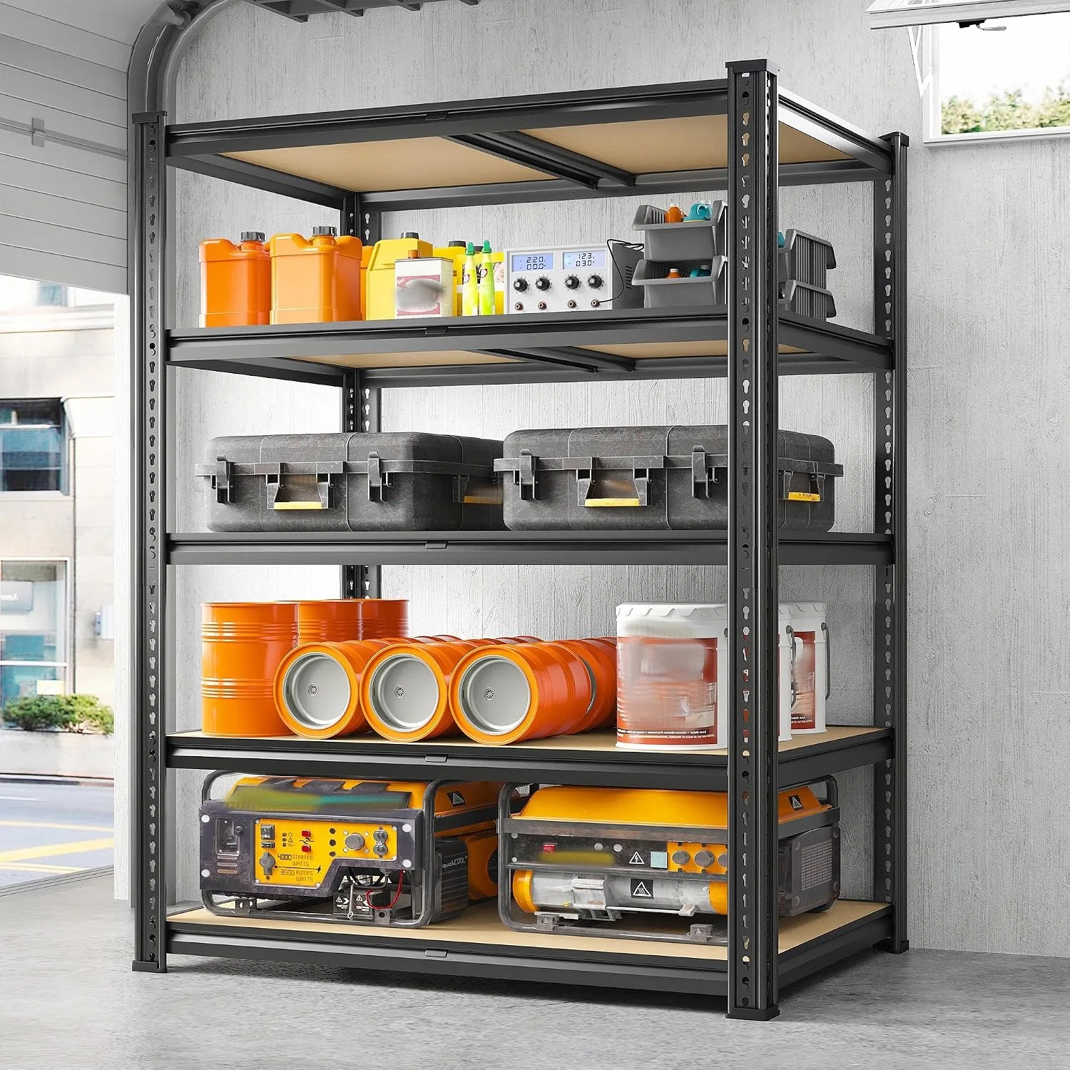 72"H 5-Tier Heavy Duty Metal Storage Shelving, 2300LBS Adjustable Rack for Garage Kitchen, Custom
72"H 5-Tier Heavy Duty Metal Storage Shelving, 2300LBS Adjustable Rack for Garage Kitchen, Custom
