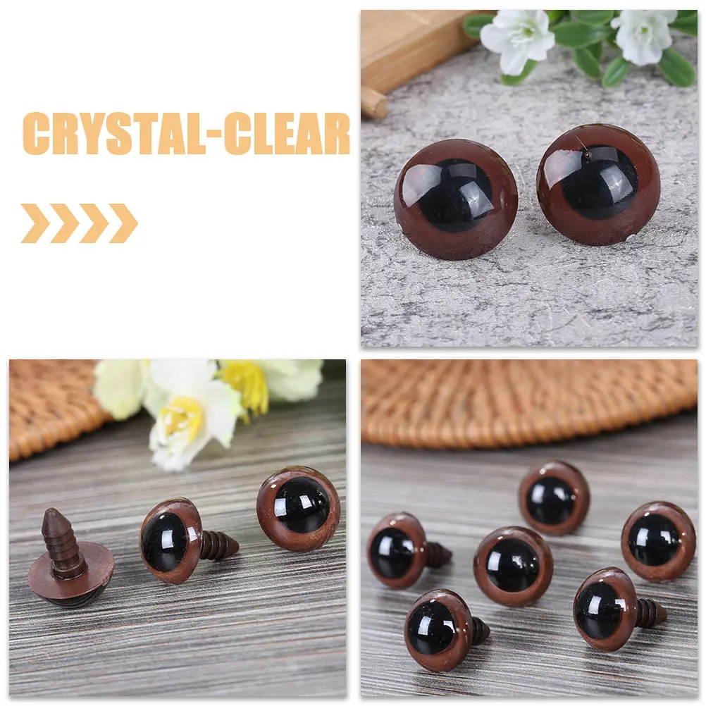 20Pcs 28mm×28mm Outer Black Inner Brown Plastic Safety Eyes with Washers - Craft Doll Eyes for Amigurumi/Puppet/Plush/Teddy Bear
20Pcs 28mm×28mm Outer Black Inner Brown Plastic Safety Eyes with Washers - Craft Doll Eyes for Amigurumi/Puppet/Plush/Teddy Bear