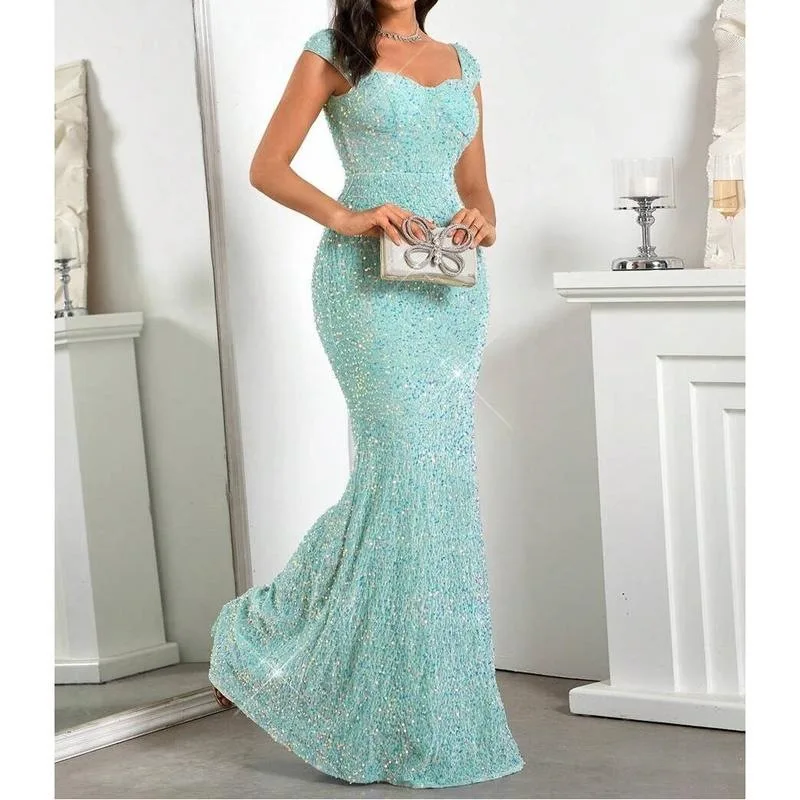 Shiny Sequin Slit Dress U Neck Strap Fish Tail Skirt Women's Fashion Spring City Walk Other Material 100% Other Style
Shiny Sequin Slit Dress U Neck Strap Fish Tail Skirt Women's Fashion Spring City Walk Other Material 100% Other Style