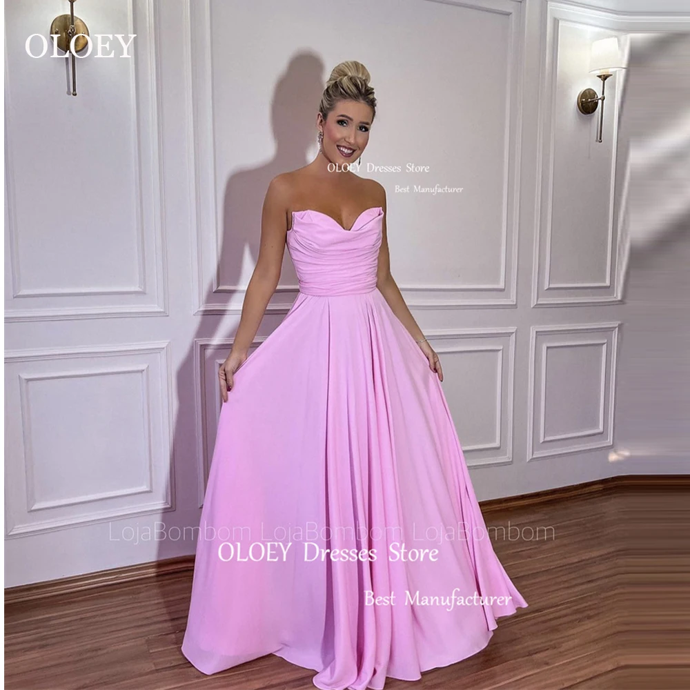 OLOEY Simple A Line Chiffon Prom Dresses Arabic Women Sweetheart Floor Length Long Evening Gowns For Wedding Party Plus Size
OLOEY Simple A Line Chiffon Prom Dresses Arabic Women Sweetheart Floor Length Long Evening Gowns For Wedding Party Plus Size
