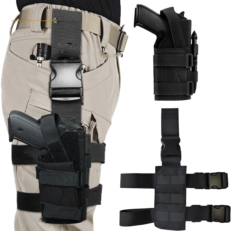 Tactical Molle Drop Leg Platform Holster Pouch with Magazine Pouch Universal Leg Panel Quick Release for Glock 17 M9
Tactical Molle Drop Leg Platform Holster Pouch with Magazine Pouch Universal Leg Panel Quick Release for Glock 17 M9