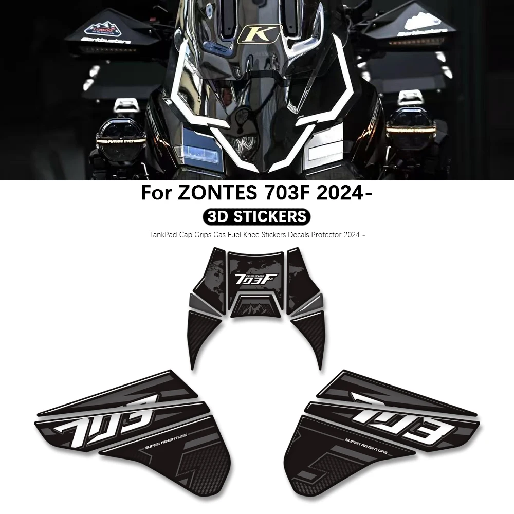 Motorcycle For Zontes 703-F 703F Adventure 2024- Tank Pad TankPad Cap Grips Gas Fuel Knee Stickers Decals Protector ZT 703 F
Motorcycle For Zontes 703-F 703F Adventure 2024- Tank Pad TankPad Cap Grips Gas Fuel Knee Stickers Decals Protector ZT 703 F