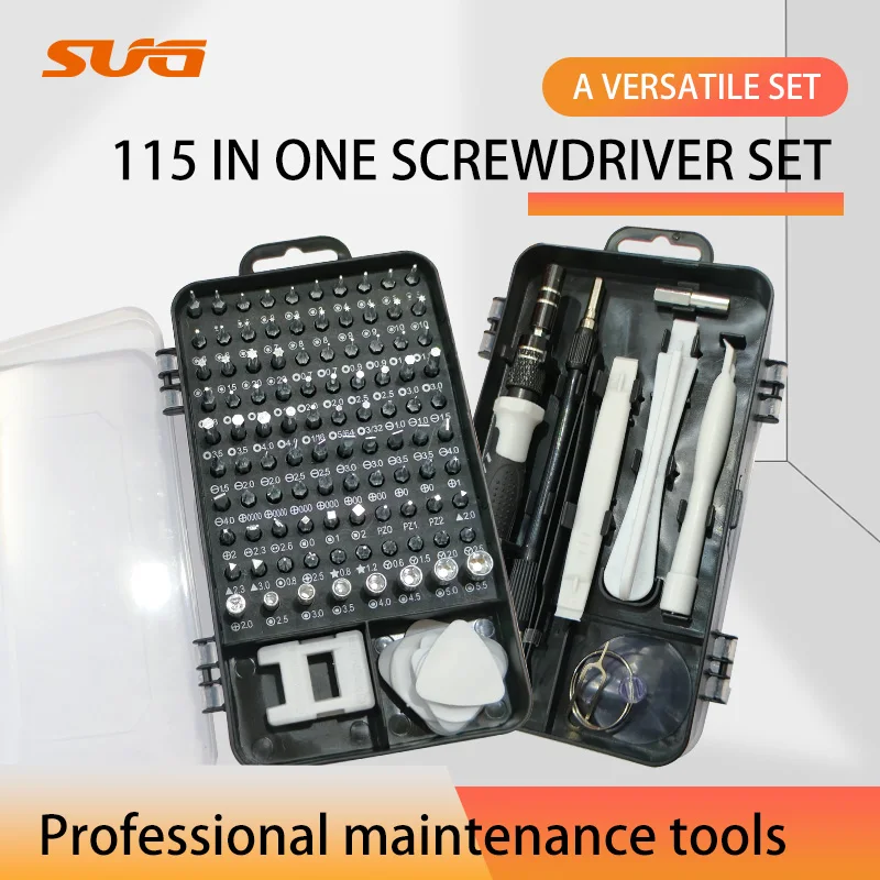 SUG 115 in 1 screwdriver mini set PC mobile phone device multifunctional precision equipment maintenance tool set
SUG 115 in 1 screwdriver mini set PC mobile phone device multifunctional precision equipment maintenance tool set